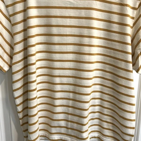 AYR Sno Cone Tee, Tumeric + White Stripe, size L - Picture 5 of 6
